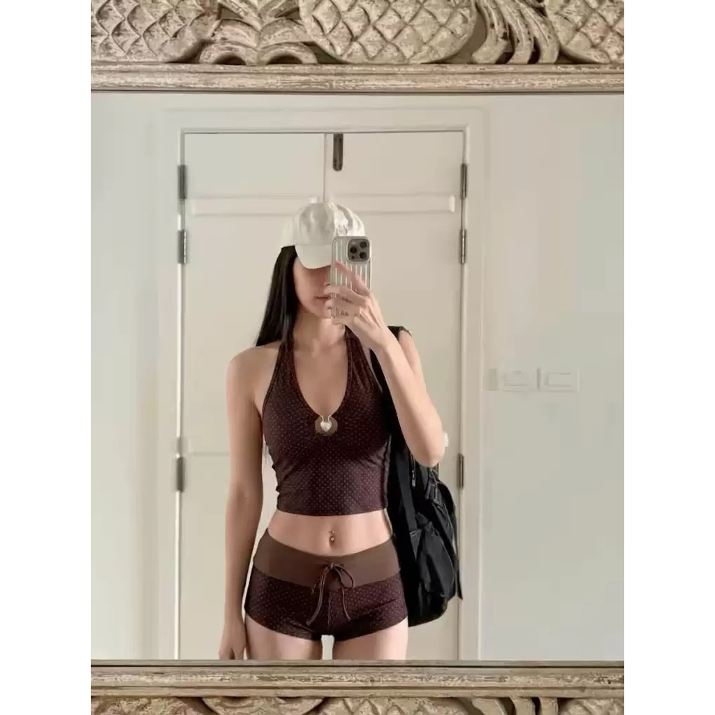 Set đồ bơi, set đi biển, bikini Mocha wave - Mẫu mới 2026