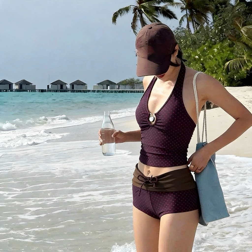 Set đồ bơi, set đi biển, bikini Mocha wave - Mẫu mới 2026