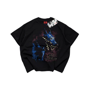 Áo thun BOXY Unisex DREVE " DOBERMAN DOG " // BLACK // 100% Cotton
