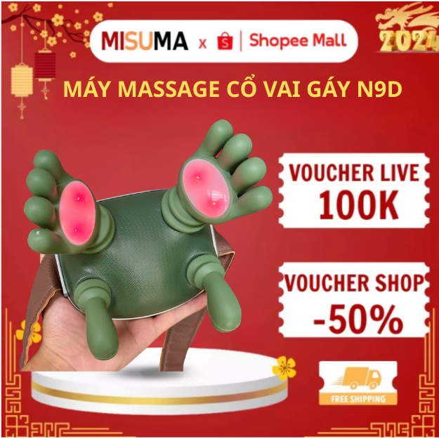 Máy massage cổ vai gáy mô phỏng bàn tay kết hợp chườm ấm (40-45°C)