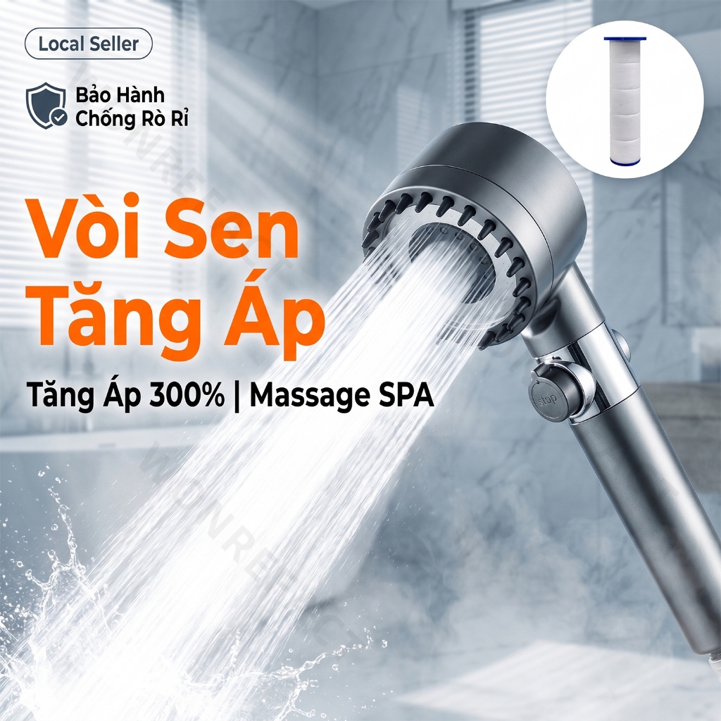 Gunmetal Grey Shower Head With Stop Button Silicone Massage Filter Impurities Mist Spray SPA Experience
