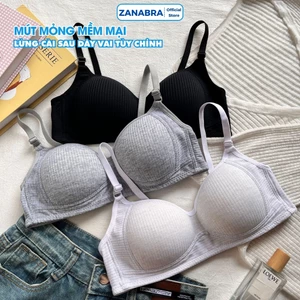 Áo Ngực Nữ Không Gọng Cotton Mềm Mại Thoáng Khí, Áo Lót Nữ Không Gọng Nâng Đỡ V1 Nhẹ Nhàng Tự Nhiên ZANABRA A414