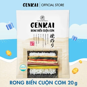 Rong Biển Cuộn Cơm GENKAI 9 lá 20g Rong Biển Làm Kimbap Nhập Khẩu Chính Hãng Từ Hàn Quốc