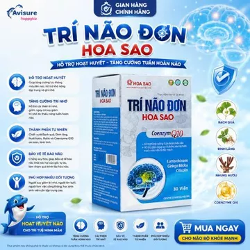 Trí Não Đơn Hoa Sao (Hộp 30 viên ) - Bổ Não Hoạt Huyết Tăng Tuần Hoàn Não Hỗ Trợ Trí Nhớ Chính Hãng