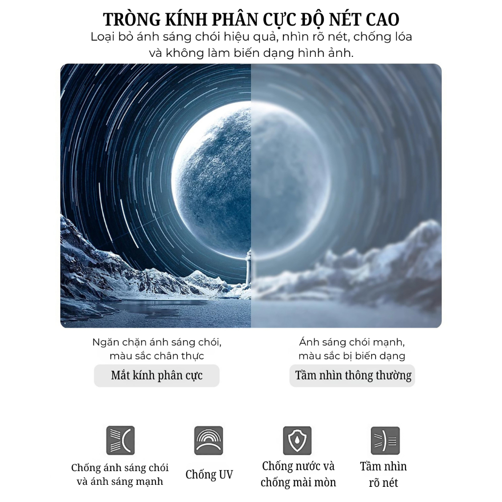 Kính Râm Nam INNI Form Vuông Nam Tính, Kính Chống Chói Chống Nắng UV, Dễ Phối Đồ Đi Chơi, Đi Biển