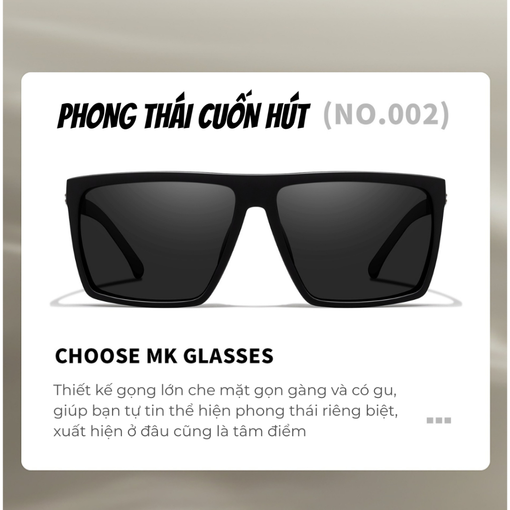 Kính Râm Nam INNI Form Vuông Nam Tính, Kính Chống Chói Chống Nắng UV, Dễ Phối Đồ Đi Chơi, Đi Biển