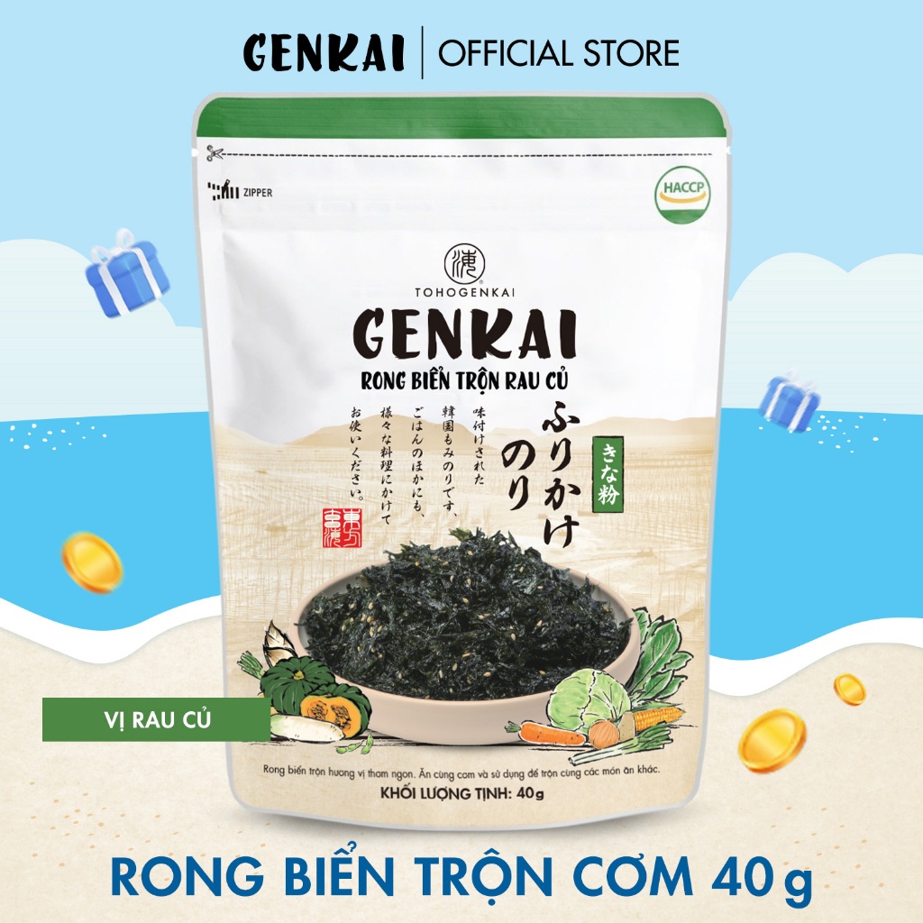 Rong Biển Trộn Cơm GENKAI Rau Củ Gói 40g | Shopee Việt Nam