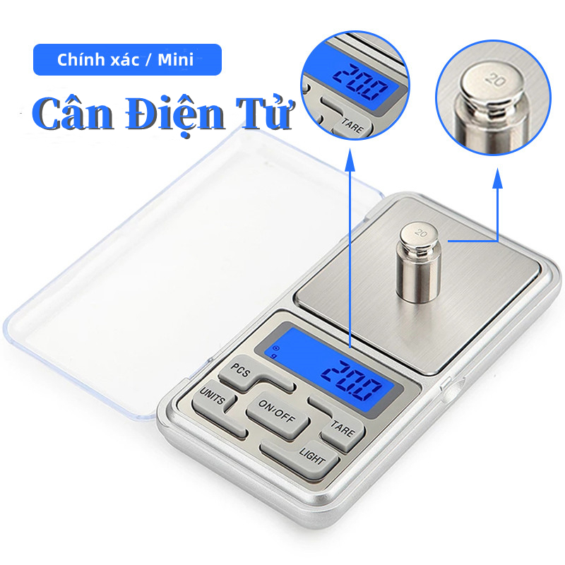 Kèm 2 Pin-Cân tiểu ly điện tử mini 500g,Cân tiểu li nhà bếp làm bánh/trang sức chính xác cao