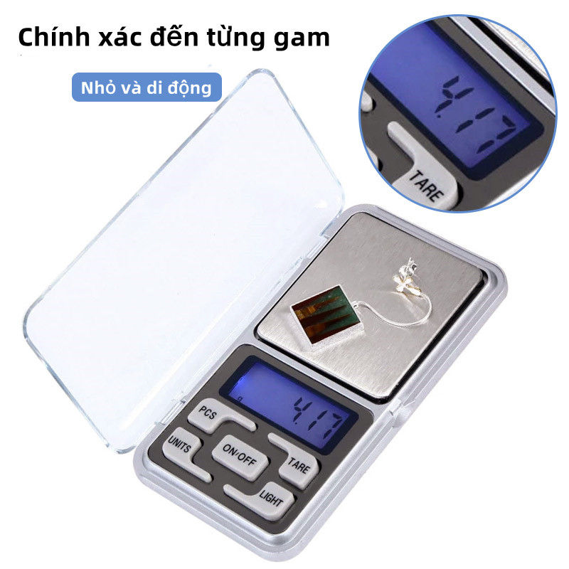 Kèm 2 Pin-Cân tiểu ly điện tử mini 500g,Cân tiểu li nhà bếp làm bánh/trang sức chính xác cao