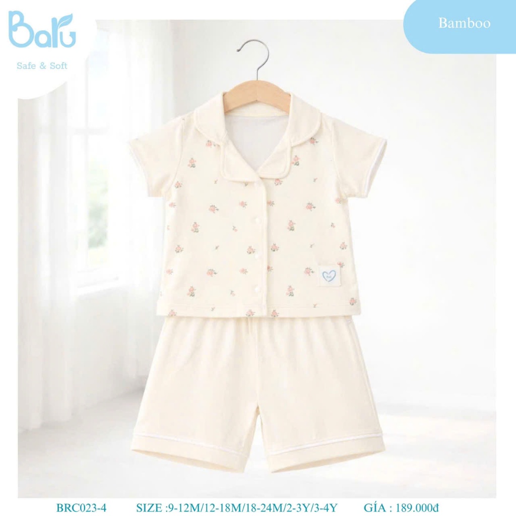 Bộ Pijama cộc tay quần lửng- BRC023-4