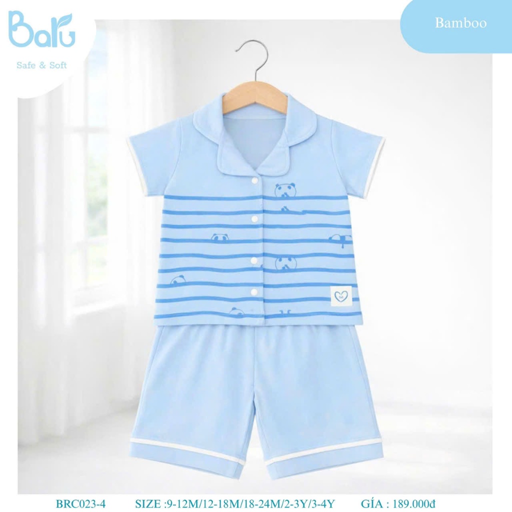 Bộ Pijama cộc tay quần lửng- BRC023-4