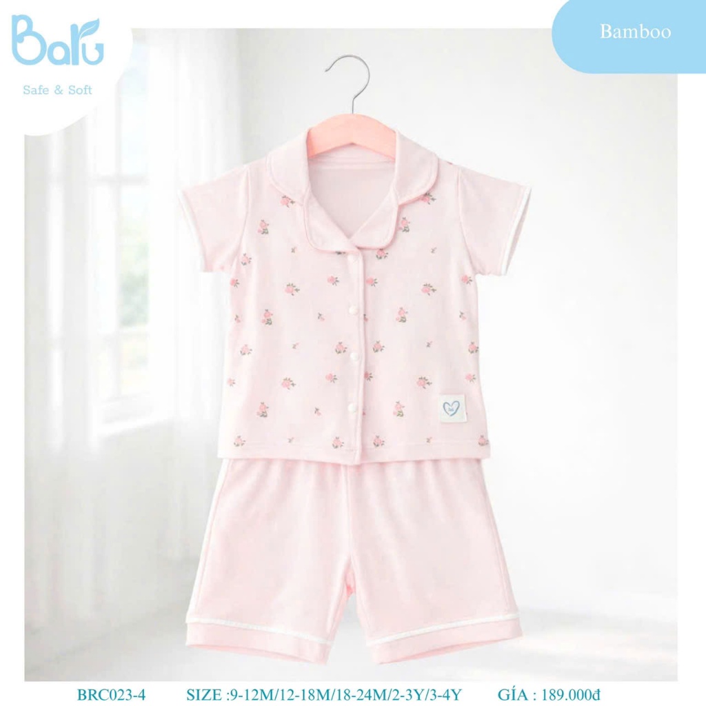Bộ Pijama cộc tay quần lửng- BRC023-4