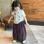 Quần gió nhăn ống rộng cho bé HIBENA KIDS, quần gió cạp chun bo gấu form rộng bé mặc đi học, đi chơi QT10