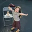 Quần gió nhăn ống rộng cho bé HIBENA KIDS, quần gió cạp chun bo gấu form rộng bé mặc đi học, đi chơi QT10