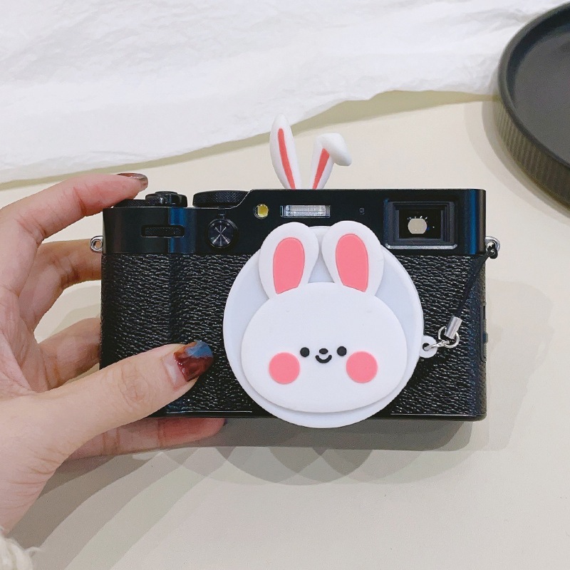 Nắp đậy ống kính silicon đa năng dành cho ống kính Fujifilm X100VI, X100V, nắp bảo vệ zv1m2, RX100 kèm dây đeo chống thấ
