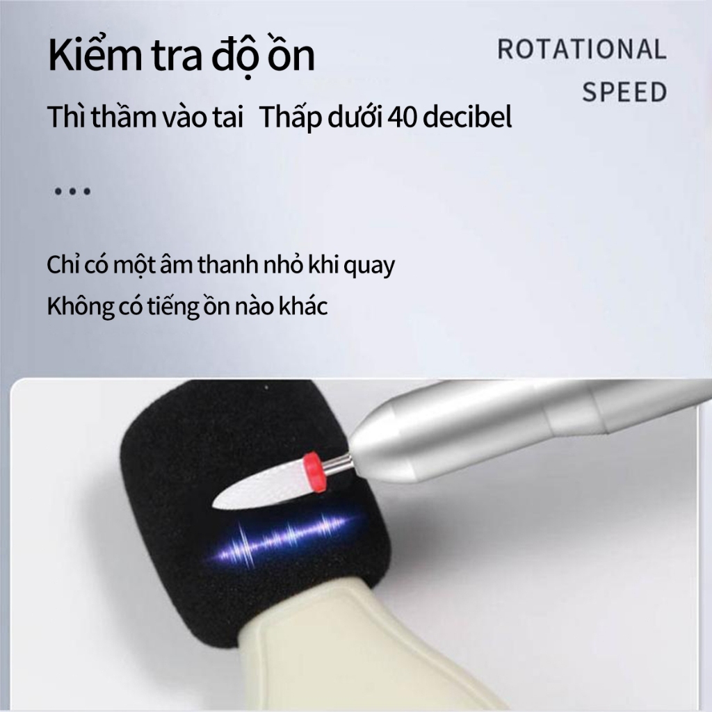 Máy mài móng tích điện cao cấp-siêu bền-Tặng Kèm Bộ Đầu Mài, Bảo Hành 12 Tháng