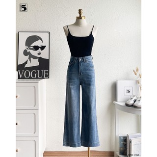 Quần Jean Nữ Twentyfive Ống Rộng, Cạp Cao, Thiết Kế Phom Suông Tôn Dáng Trẻ Trung Năng Động 7216