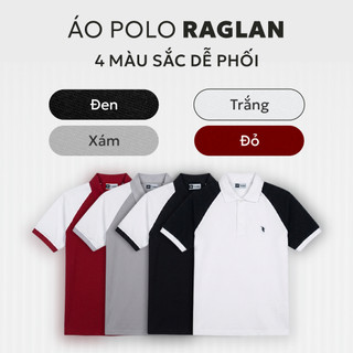 Áo Polo Raglan Hydra Vải Dệt Cá Mập