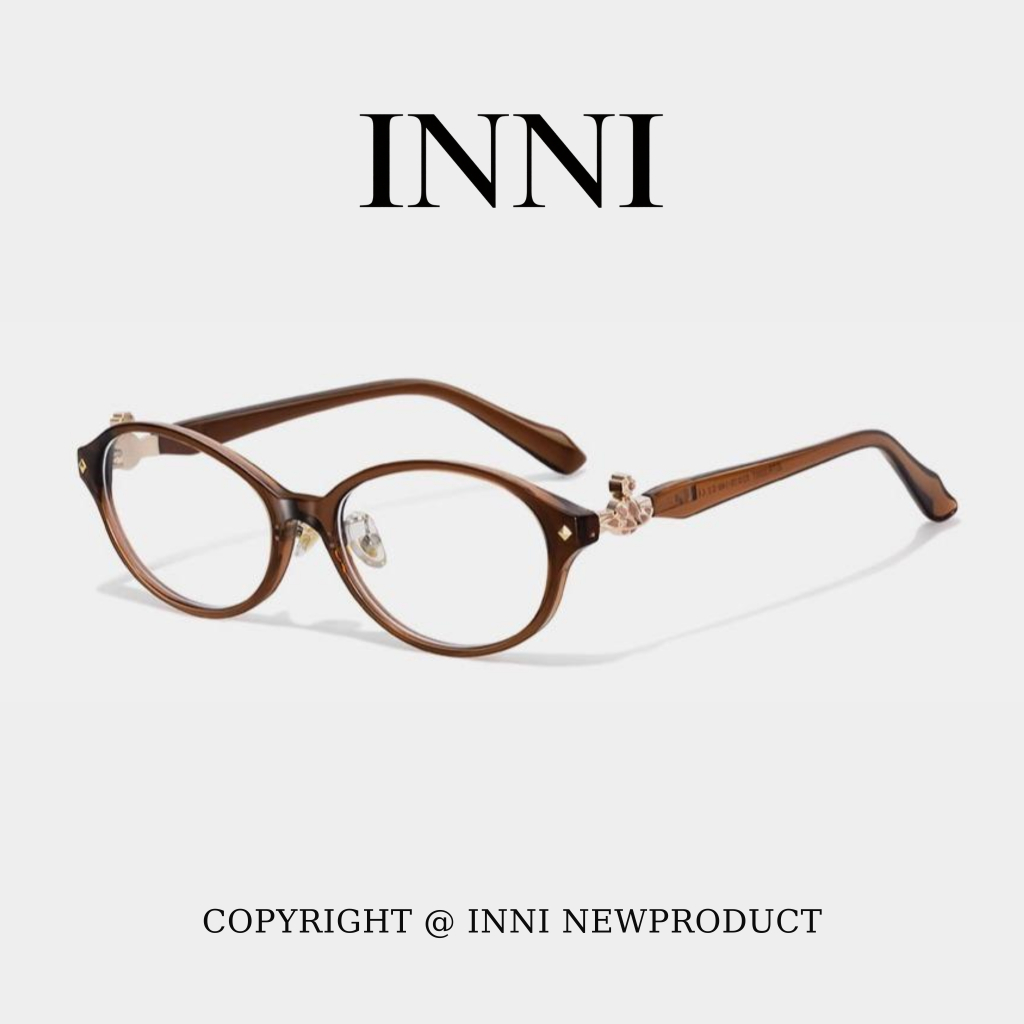 Kính Mắt Thời Trang INNI Form Oval Phù Hợp Mọi Dáng Mặt, Gọng Kính Cận Phong Cách Cổ Điển - 32007