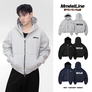 Áo Khoác Hoodie Zip MMESTLINE "UNIFORM" Form Boxy Nỉ Bông Hình Thêu Mật Độ Dày