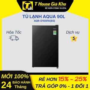 Tủ Lạnh Aqua 90 lít AQR-D100FA(BS) Ngăn Đá Có Nắp Đậy Độ Bền Cao BH 2 Năm