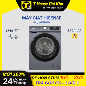 Máy Giặt Hisense Inverter 9 kg WF90N1Y Tiết Kiệm Điện Nước BH 36 Tháng