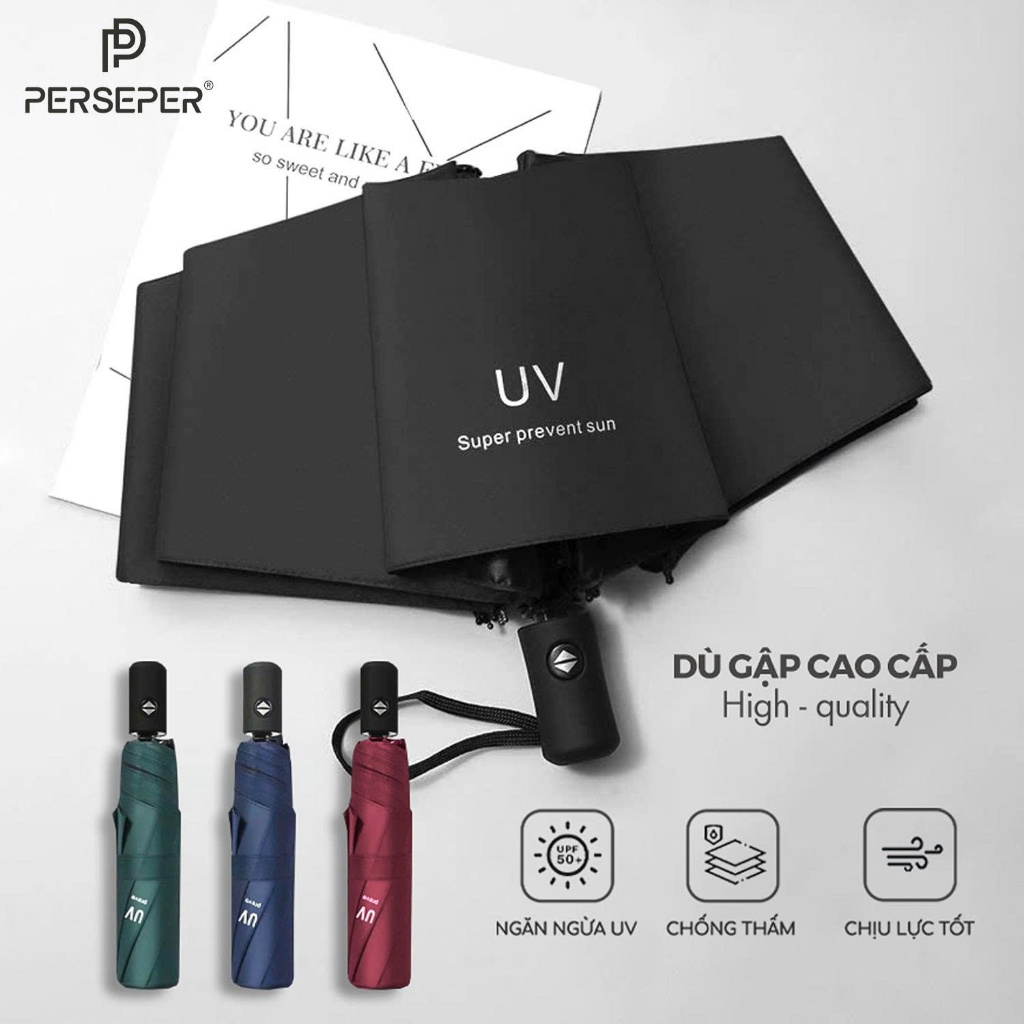 Ô DÙ CAO CẤP NAN THÉP CỨNG, Ô che nắng đóng mở tự động - Cherry shop