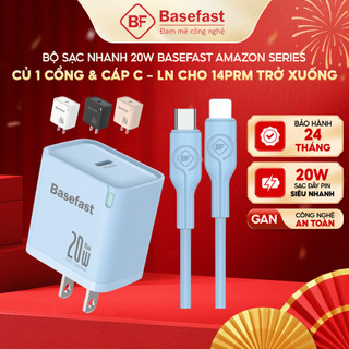 Bộ Sạc Nhanh Basefast B26 Củ Sạc PD20W Kèm Cáp Sạc Cho 8 Plus/Xr/Xs/11/12/13/14 Pro Max