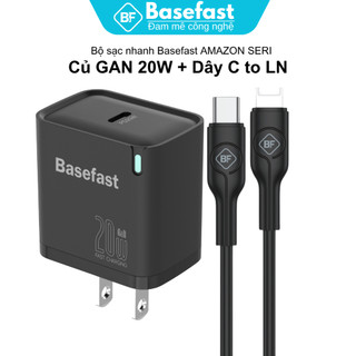 Bộ Sạc Nhanh Basefast B26 Củ Sạc PD20W Kèm Cáp Sạc Cho 8 Plus/Xr/Xs/11/12/13/14 Pro Max