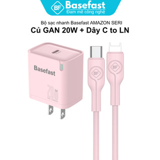 Bộ Sạc Nhanh Basefast B26 Củ Sạc PD20W Kèm Cáp Sạc Cho 8 Plus/Xr/Xs/11/12/13/14 Pro Max