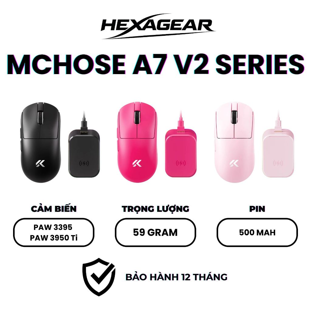 [GIAO NGAY] Chuột Gaming Không Dây Mchose A7 V2 Pro / A7 V2 Pro + / A7 V2 Ultra /  A7 V2 Ultra+