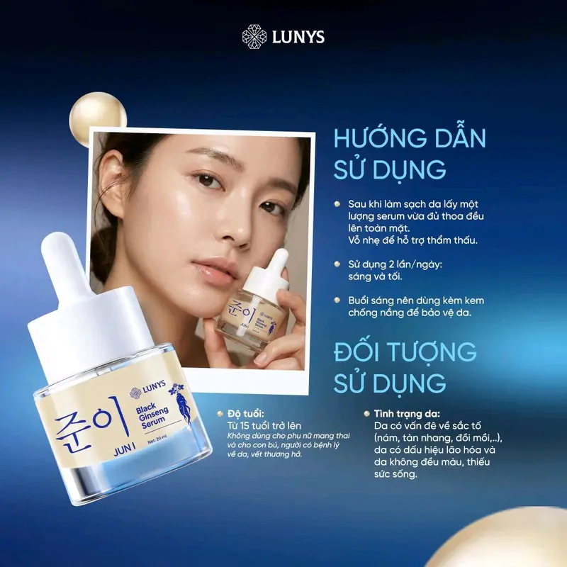 Tinh Chất Serum Black Ginseng Dưỡng Trắng Sáng Da, Cải Thiện Thâm Sạm, Hỗ Trợ Chậm Lão Hóa