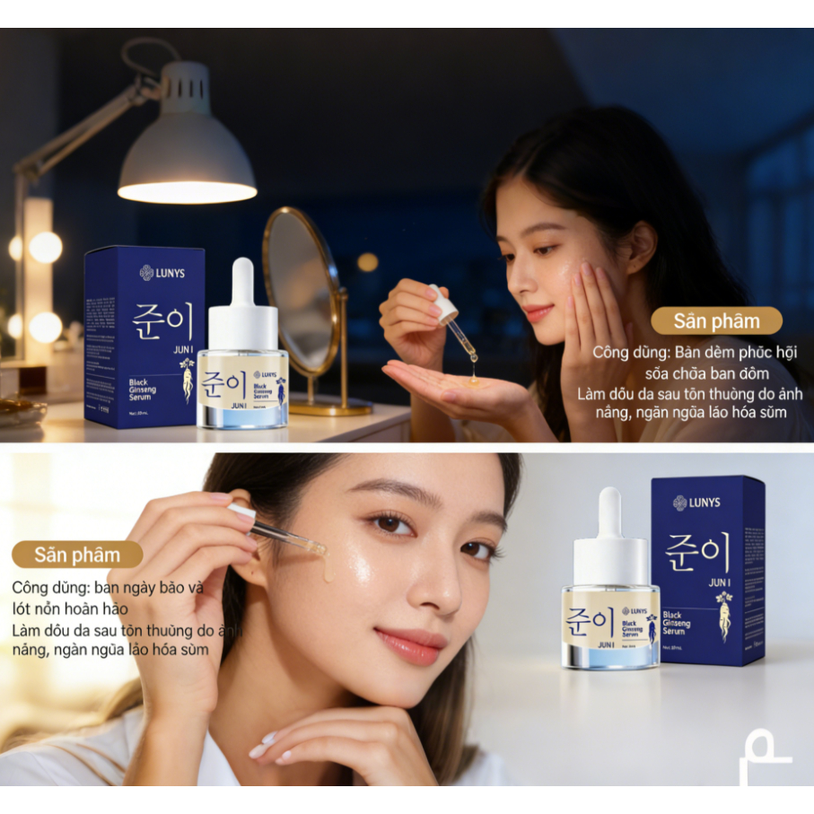 Tinh Chất Serum Black Ginseng Dưỡng Trắng Sáng Da, Cải Thiện Thâm Sạm, Hỗ Trợ Chậm Lão Hóa