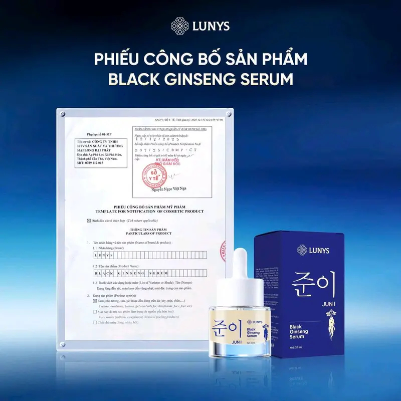 Tinh Chất Serum Black Ginseng Dưỡng Trắng Sáng Da, Cải Thiện Thâm Sạm, Hỗ Trợ Chậm Lão Hóa