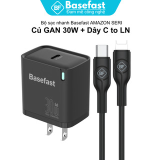Bộ Sạc Nhanh 30W Basefast B31 GaN Củ Sạc Mini Chống Quá Tải Nhiệt Cho X/Xs/11/12/13/14 Pro