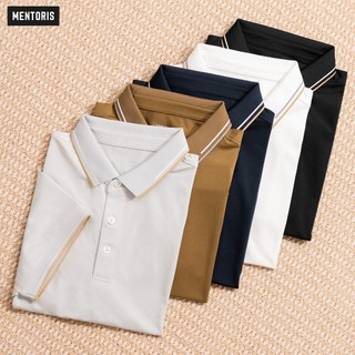 Áo Polo Cotton Nam MENTORIS Trẻ Trung, Form Regular Fit, Chất Vải Thoáng Khí, Mặc Hằng Ngày MPS206R