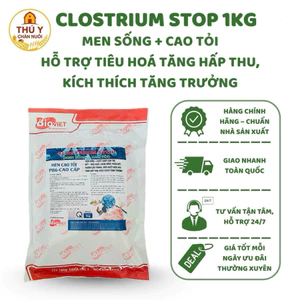 CLOSTRIUM STOP 1KG – Men Sống PB6 + Cao Tỏi Cho Heo, Gà, Vịt | Hỗ Trợ Tiêu Hóa, Tăng Hấp Thu