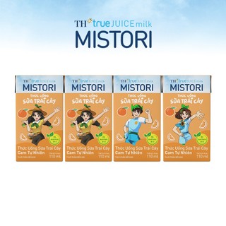 [Livestream] Thùng Thức uống Sữa trái cây TH true JUICE milk MISTORI Cam tự nhiên 110 ml x 48 hộp