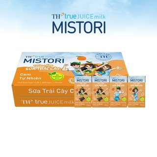 [Livestream] Thùng Thức uống Sữa trái cây TH true JUICE milk MISTORI Cam tự nhiên 110 ml x 48 hộp