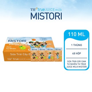 [Livestream] Thùng Thức uống Sữa trái cây TH true JUICE milk MISTORI Cam tự nhiên 110 ml x 48 hộp