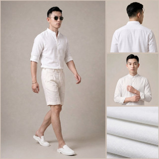 Áo Sơ Mi Cổ Trụ Dài KURAMAN Dài Tay Chất Liệu Oxford Cao Cấp From Slimfit Thanh Lịch