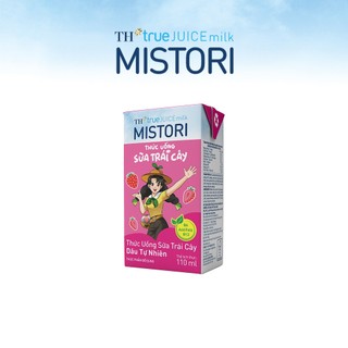 Thùng Thức uống Sữa trái cây TH true JUICE milk MISTORI Dâu tự nhiên 110 ml x 48 Hộp