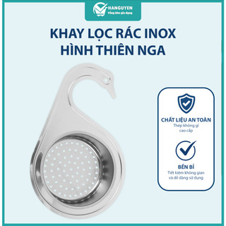 Khay inox lọc rác bồn rửa chén treo vòi hình thiên nga chống tắc nghẽn tiện lợi bền đẹp