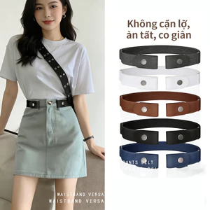 Dây lưng đàn hồi không khoan, thắt lưng ẩn tiện dụng cho quần jean, không cần khoan lỗ