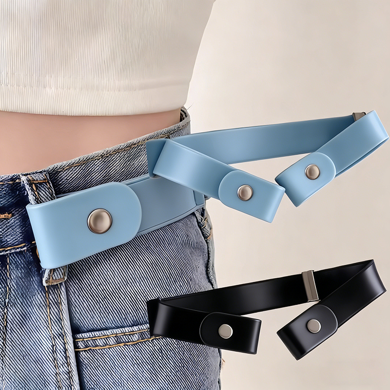 Dây lưng đàn hồi không khoan, thắt lưng ẩn tiện dụng cho quần jean, không cần khoan lỗ