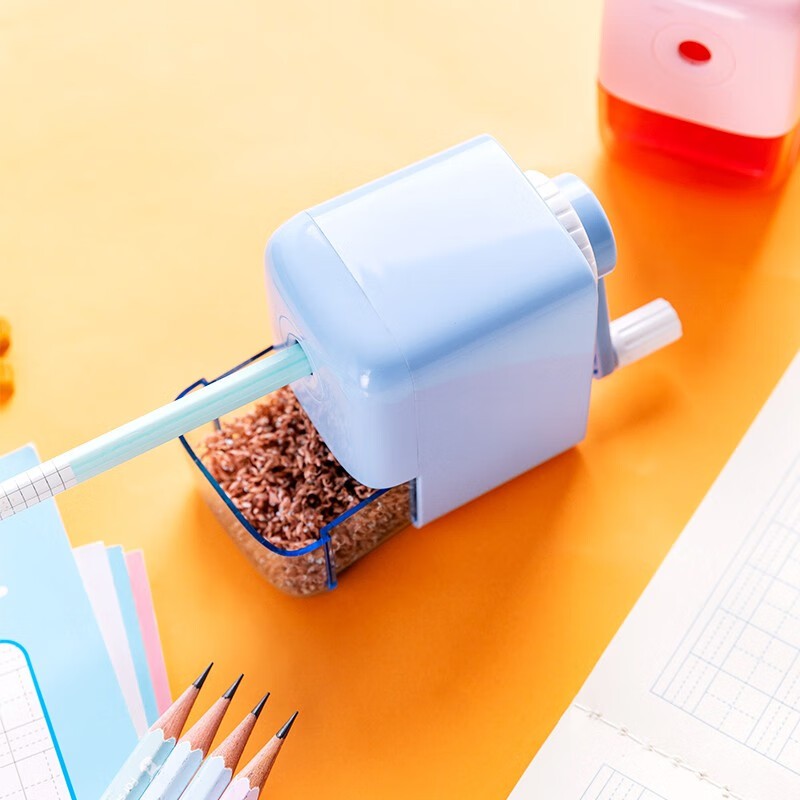 Đồ Dùng Học Tập Deli - Máy Bào Chì Tự Động Không Kẹt, Tự Động Đẩy Bút, Điều Chỉnh Độ Nhọn, Hộp Đựng Vỏ Bào Lớn