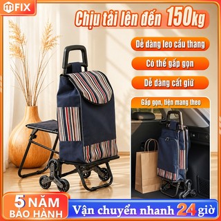 Xe kéo hàng xe đẩy hàng gấp gọn Xe kéo hàng đi chợ Thép Chịu Lực Sơn Chống Gỉ Tải Trọng 200kg  Dành cho gia đình