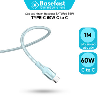 Dây Sạc Nhanh Type C Basefast 60W Bện Dù Cao Cấp Chống Gãy Cho Iphone Samsung Oppo Xiaomi