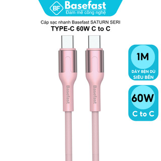 Dây Sạc Nhanh Type C Basefast 60W Bện Dù Cao Cấp Chống Gãy Cho Iphone Samsung Oppo Xiaomi