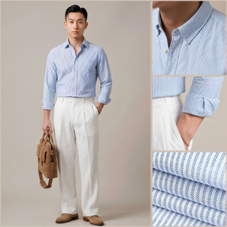 Áo Sơ Mi LCST Vải Oxford Cao Cấp Chuẩn Form Thấm Hút Tốt Chuẩn Hàng